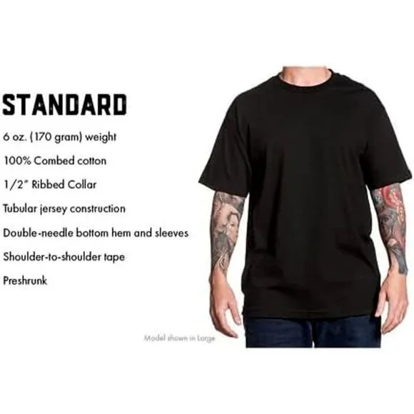 Sullen Shattered SCM3639 Standard Short Sleeve Graphic Tattoo T-shirt For Men - Picture 8 of 9